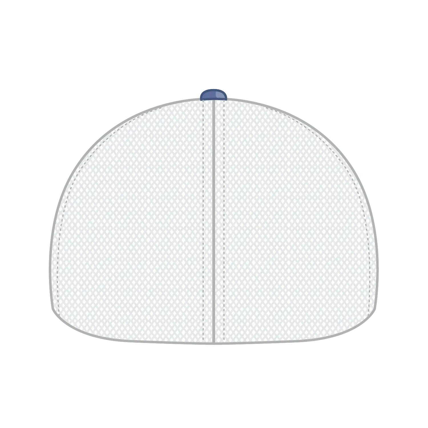 OTTO 135-2 ’OTTO Flex’ Fitted 6 Panel Low Profile Mesh Back Trucker Cap - Cb.Blu/Sk.Blu/Wht