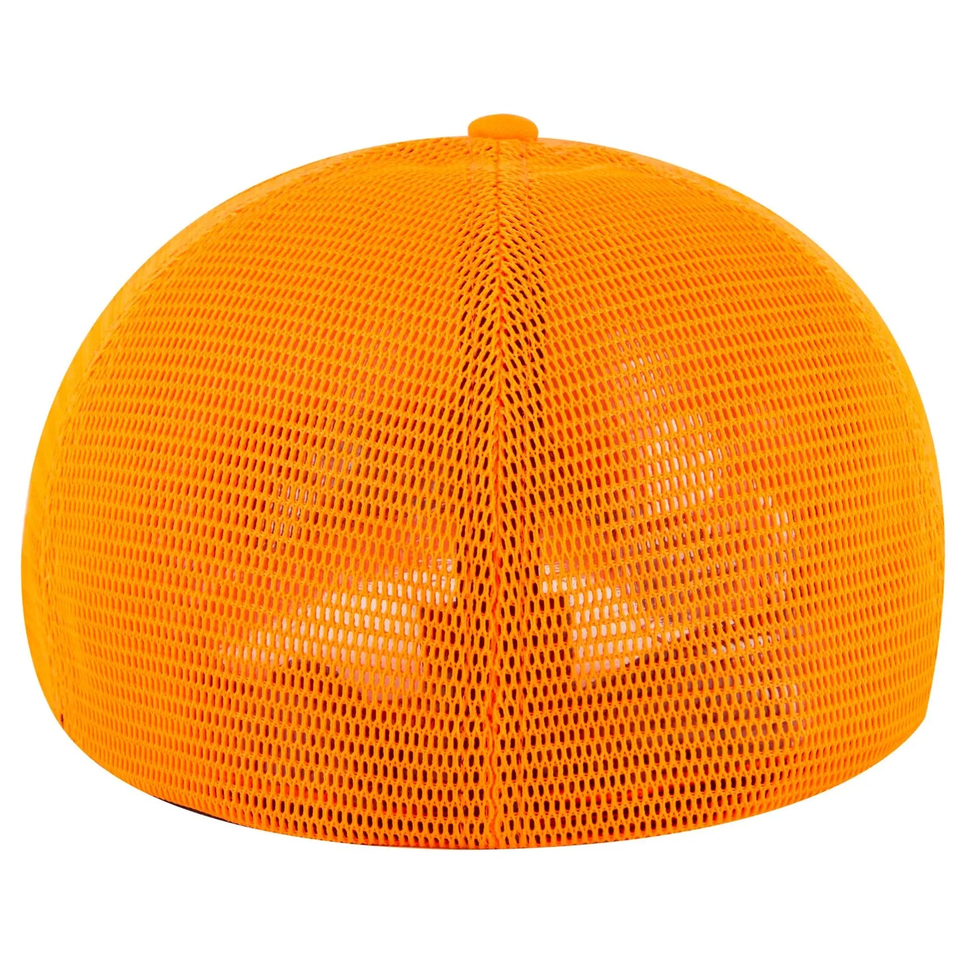 OTTO 135-2 ’OTTO Flex’ Fitted 6 Panel Low Profile Mesh Back Trucker Cap - N. Orange