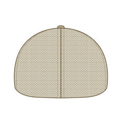 OTTO 135-2 ’OTTO Flex’ Fitted 6 Panel Low Profile Mesh Back Trucker Cap - Khaki