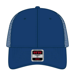 OTTO 135-2 ’OTTO Flex’ Fitted 6 Panel Low Profile Mesh Back Trucker Cap - Royal - Royal / 7 3/8’’ - 7 5/8’’