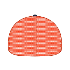 OTTO 135-2 ’OTTO Flex’ Fitted 6 Panel Low Profile Mesh Back Trucker Cap - Nvy/Nvy/Org