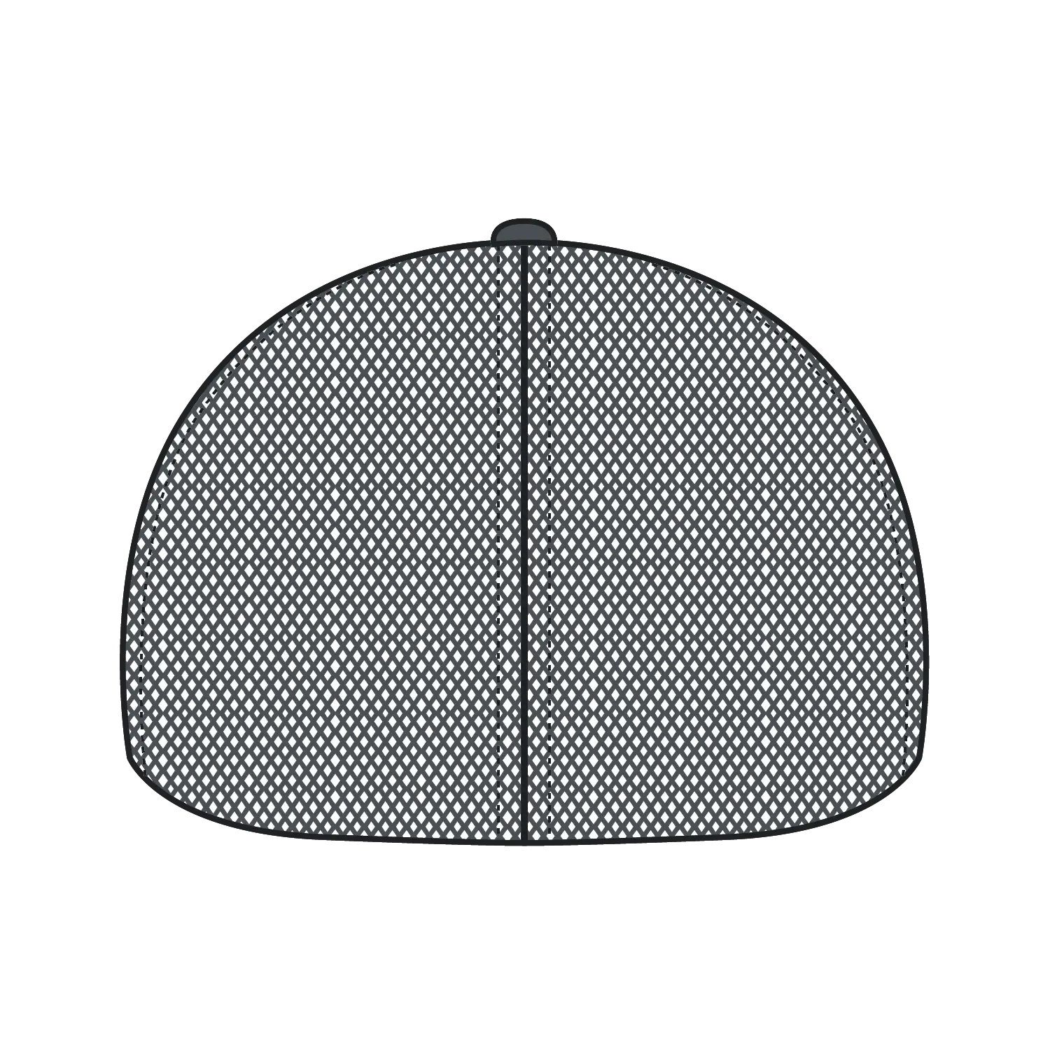 OTTO 135-2 ’OTTO Flex’ Fitted 6 Panel Low Profile Mesh Back Trucker Cap - Char. Gray