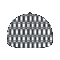 OTTO 135-2 ’OTTO Flex’ Fitted 6 Panel Low Profile Mesh Back Trucker Cap - Char. Gray