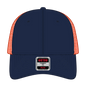OTTO 135-2 ’OTTO Flex’ Fitted 6 Panel Low Profile Mesh Back Trucker Cap - Nvy/Nvy/Org - Nvy/Nvy/Org / 7 3/8’’ - 7 5/8’’