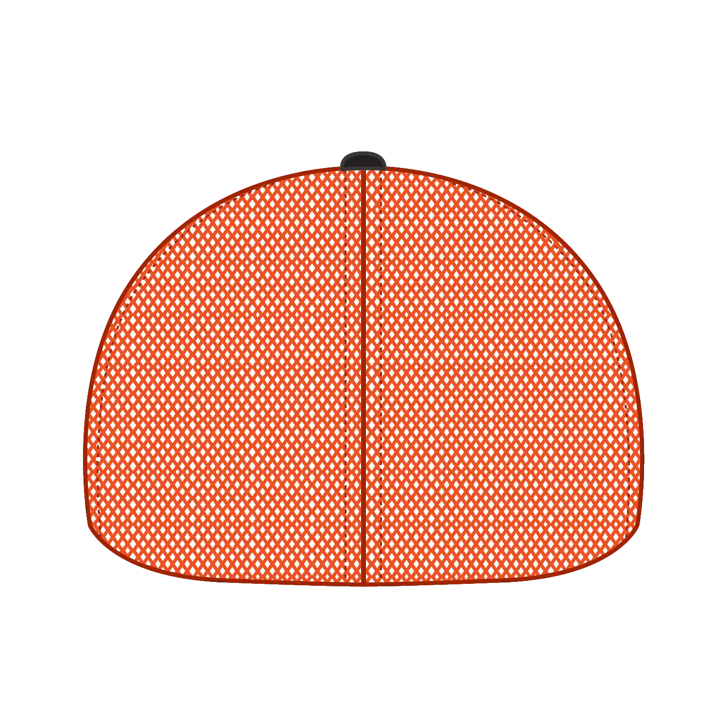 OTTO 135-2 ’OTTO Flex’ Fitted 6 Panel Low Profile Mesh Back Trucker Cap - Blk/Blk/N Org