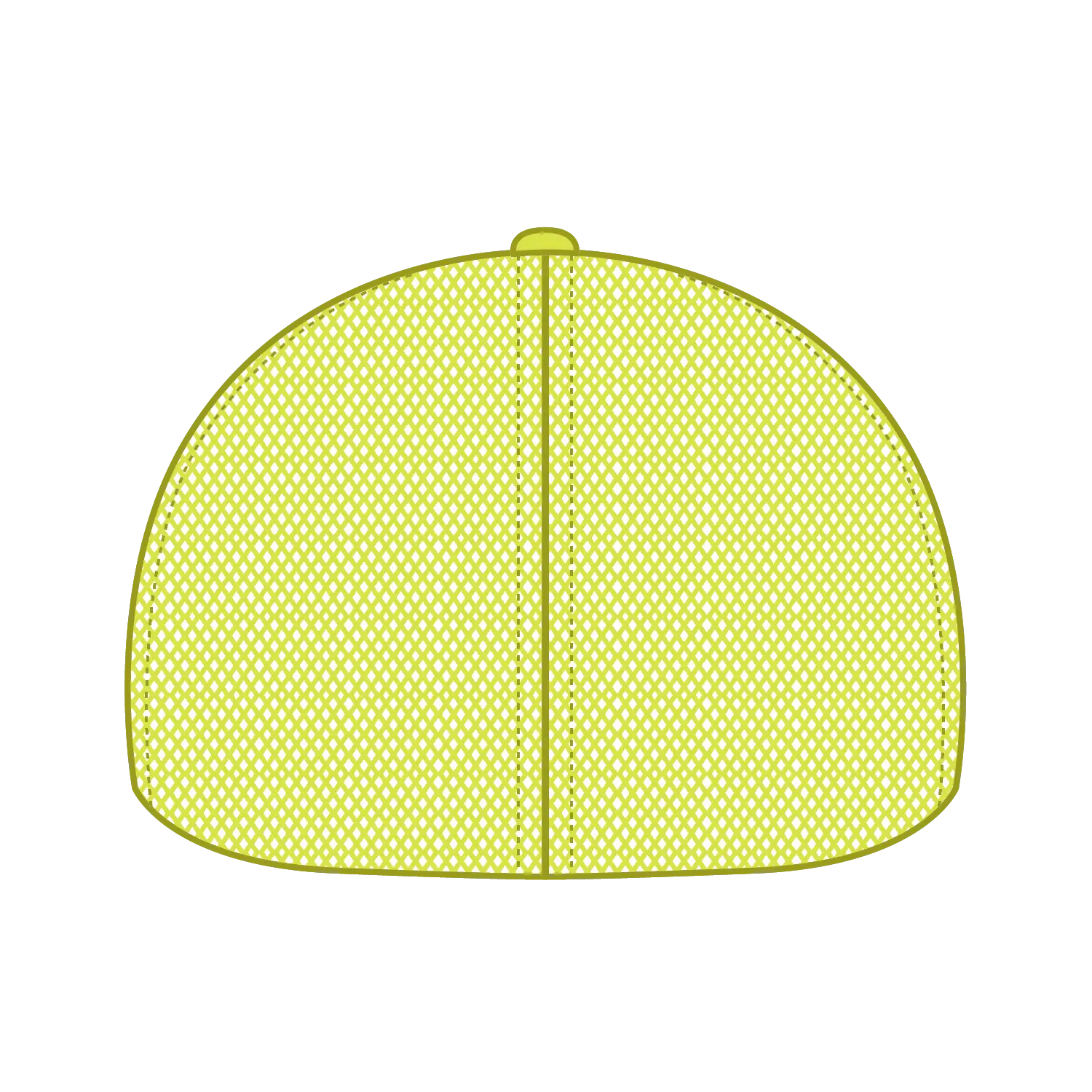 OTTO 135-2 ’OTTO Flex’ Fitted 6 Panel Low Profile Mesh Back Trucker Cap - N. Yellow