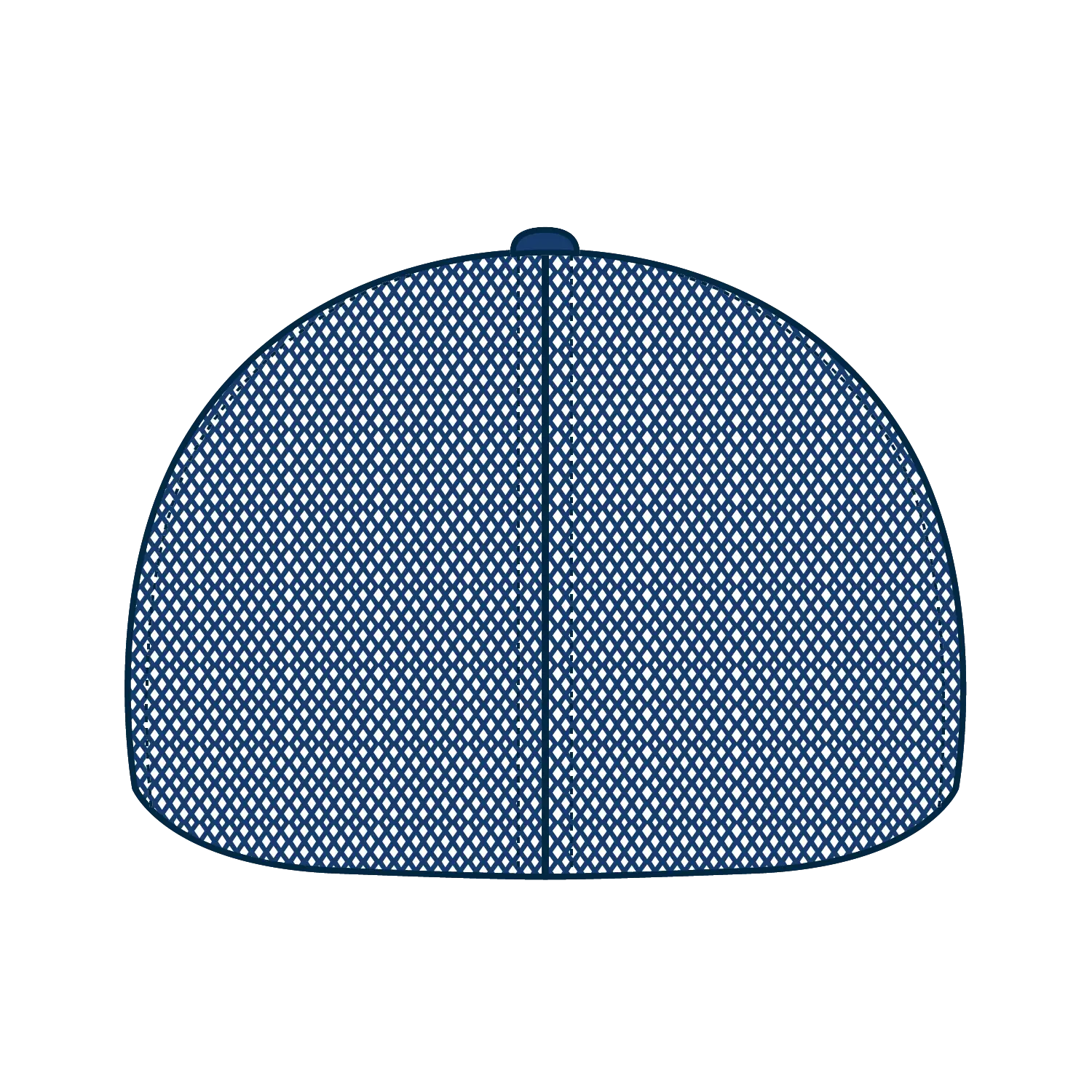 OTTO 135-2 ’OTTO Flex’ Fitted 6 Panel Low Profile Mesh Back Trucker Cap - Royal