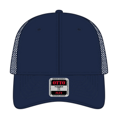 OTTO 135-2 ’OTTO Flex’ Fitted 6 Panel Low Profile Mesh Back Trucker Cap - Navy - Navy / 7 3/8’’ - 7 5/8’’