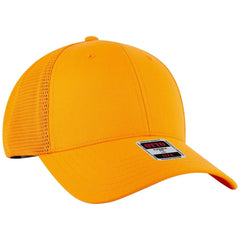 OTTO 135-2 ’OTTO Flex’ Fitted 6 Panel Low Profile Mesh Back Trucker Cap - N. Orange