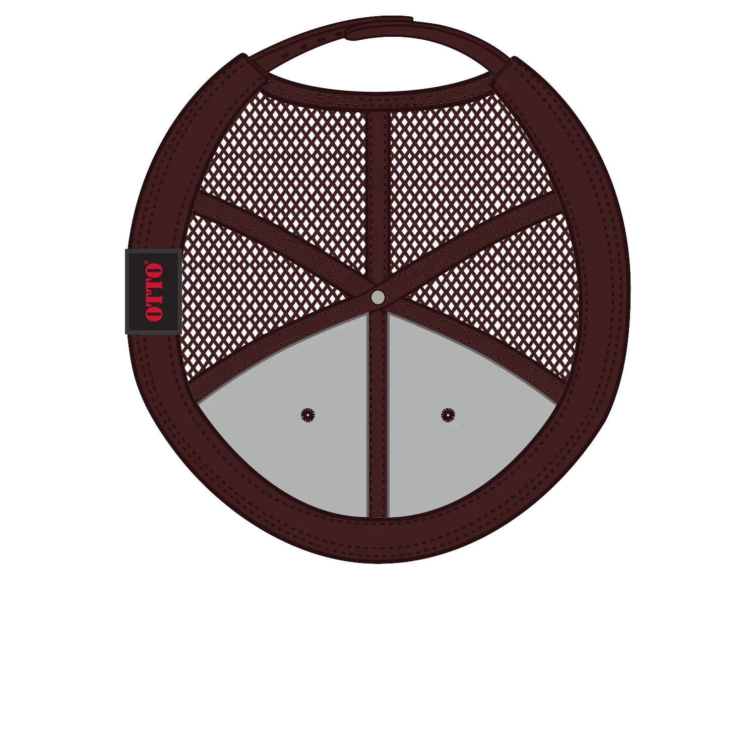 OTTO 141-1070 ’OTTO Snap’ 6 Panel Pro Style Mesh Back Trucker Snapback Cap - Cork/Brn - Cork/Brn / 6 1/2’’ - 7 5/8’’