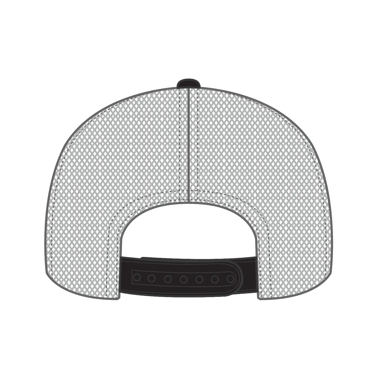 OTTO 141-1070 ’OTTO Snap’ 6 Panel Pro Style Mesh Back Trucker Snapback Cap - Blk/Gry/Gry - Blk/Gry/Gry / 6 1/2’’ - 7