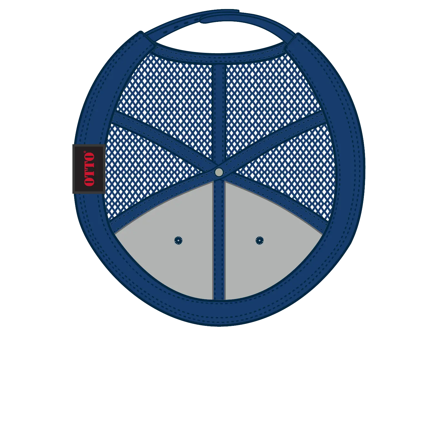 OTTO 141-1070 ’OTTO Snap’ 6 Panel Pro Style Mesh Back Trucker Snapback Cap - Cork/Ryl - Cork/Ryl / 6 1/2’’ - 7 5/8’’