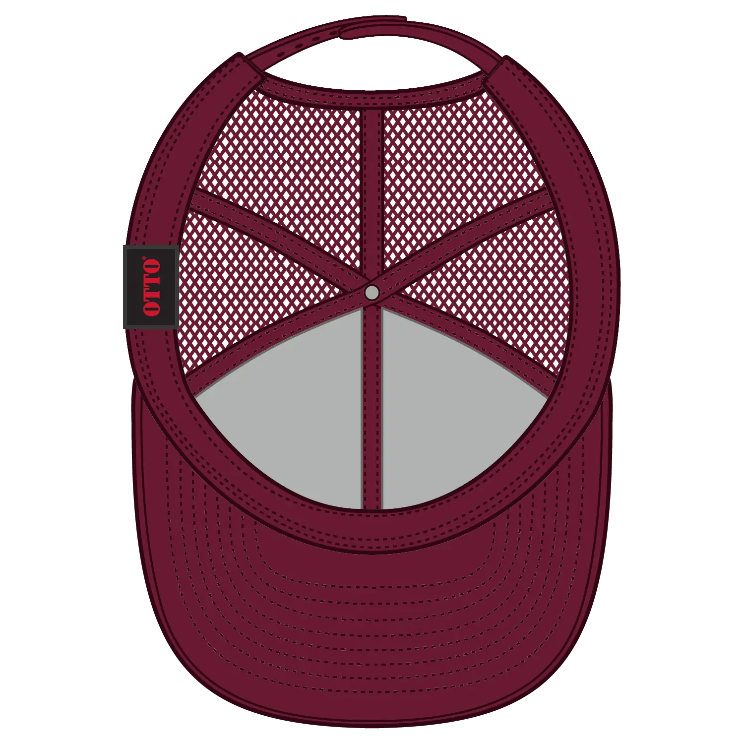 OTTO 141-1070 ’OTTO Snap’ 6 Panel Pro Style Mesh Back Trucker Snapback Cap - Bg Mrn/Crk/Bg Mrn - Bg Mrn/Crk/Bg Mrn / 6