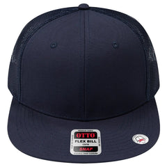 OTTO 141-1070 ’OTTO Snap’ 6 Panel Pro Style Mesh Back Trucker Snapback Cap - Navy - Navy / 6 1/2’’ - 7 5/8’’