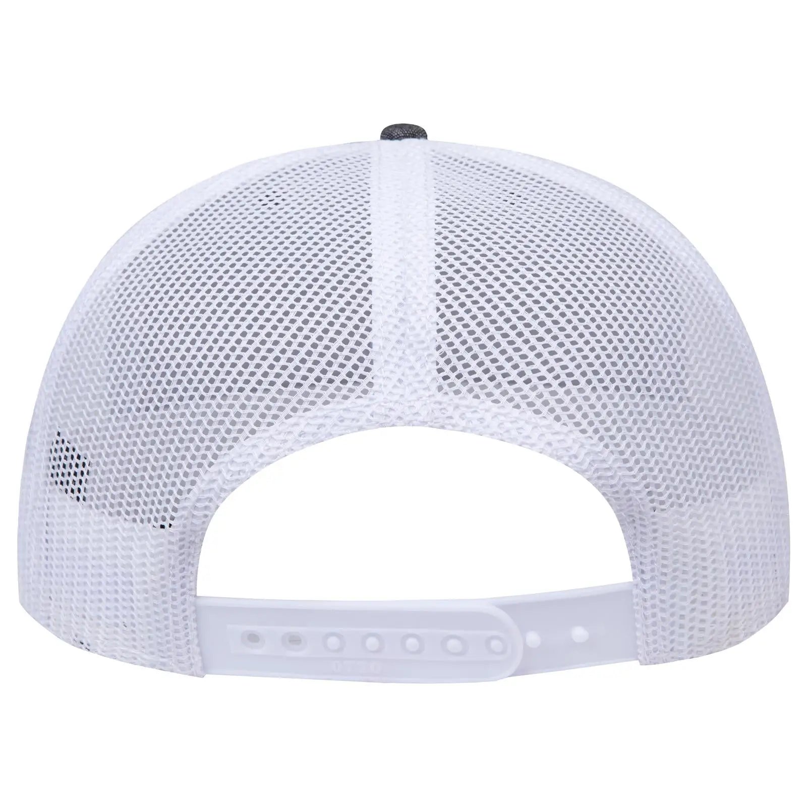 OTTO 141-1070 ’OTTO Snap’ 6 Panel Pro Style Mesh Back Trucker Snapback Cap - Blk/Wht - Blk/Wht / 6 1/2’’ - 7 5/8’’