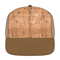 OTTO 141-1070 ’OTTO Snap’ 6 Panel Pro Style Mesh Back Trucker Snapback Cap - Cy Brn/Crk/Cy Brn - Cy Brn/Crk/Cy Brn / 6