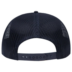 OTTO 141-1070 ’OTTO Snap’ 6 Panel Pro Style Mesh Back Trucker Snapback Cap - Navy - Navy / 6 1/2’’ - 7 5/8’’