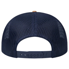 OTTO 141-1070 ’OTTO Snap’ 6 Panel Pro Style Mesh Back Trucker Snapback Cap - Cork/Nvy - Cork/Nvy / 6 1/2’’ - 7 5/8’’