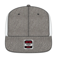 OTTO 141-1070 ’OTTO Snap’ 6 Panel Pro Style Mesh Back Trucker Snapback Cap - ChGry/Wht - ChGry/Wht / 6 1/2’’ - 7 5/8’’