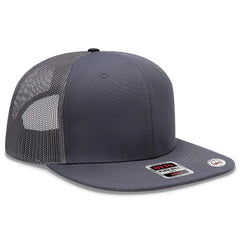 OTTO 141-1070 ’OTTO Snap’ 6 Panel Pro Style Mesh Back Trucker Snapback Cap - Ch Gry - Ch Gry / 6 1/2’’ - 7 5/8’’