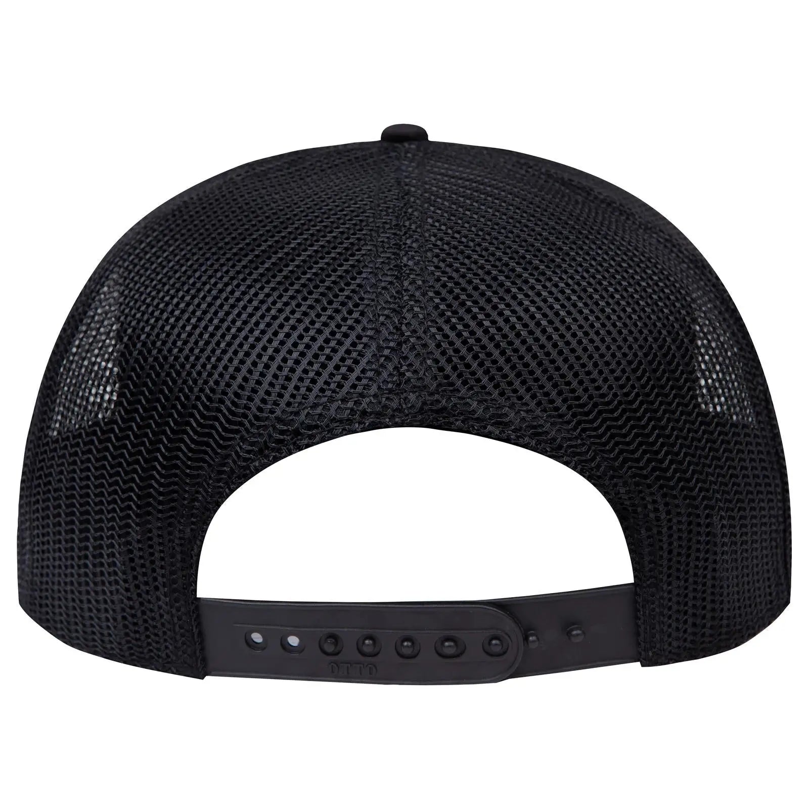 OTTO 141-1070 ’OTTO Snap’ 6 Panel Pro Style Mesh Back Trucker Snapback Cap - Black - Black / 6 1/2’’ - 7 5/8’’