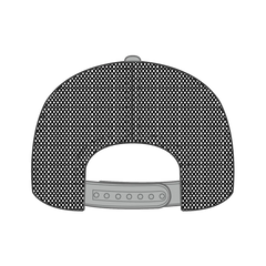 OTTO 141-1070 ’OTTO Snap’ 6 Panel Pro Style Mesh Back Trucker Snapback Cap - Gry/Blk/Blk - Gry/Blk/Blk / 6 1/2’’ - 7