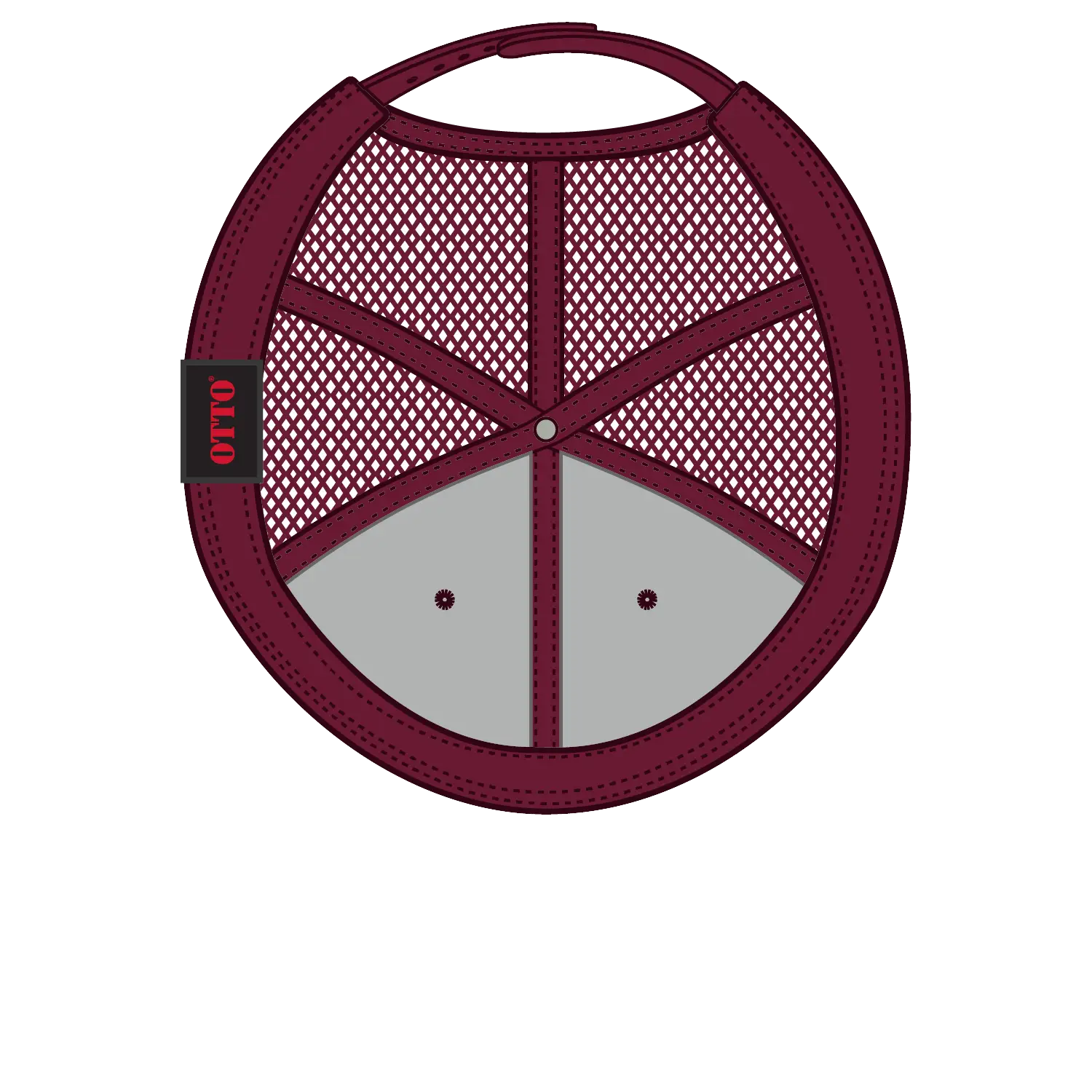 OTTO 141-1070 ’OTTO Snap’ 6 Panel Pro Style Mesh Back Trucker Snapback Cap - Cork/Bg Mrn - Cork/Bg Mrn / 6 1/2’’ - 7