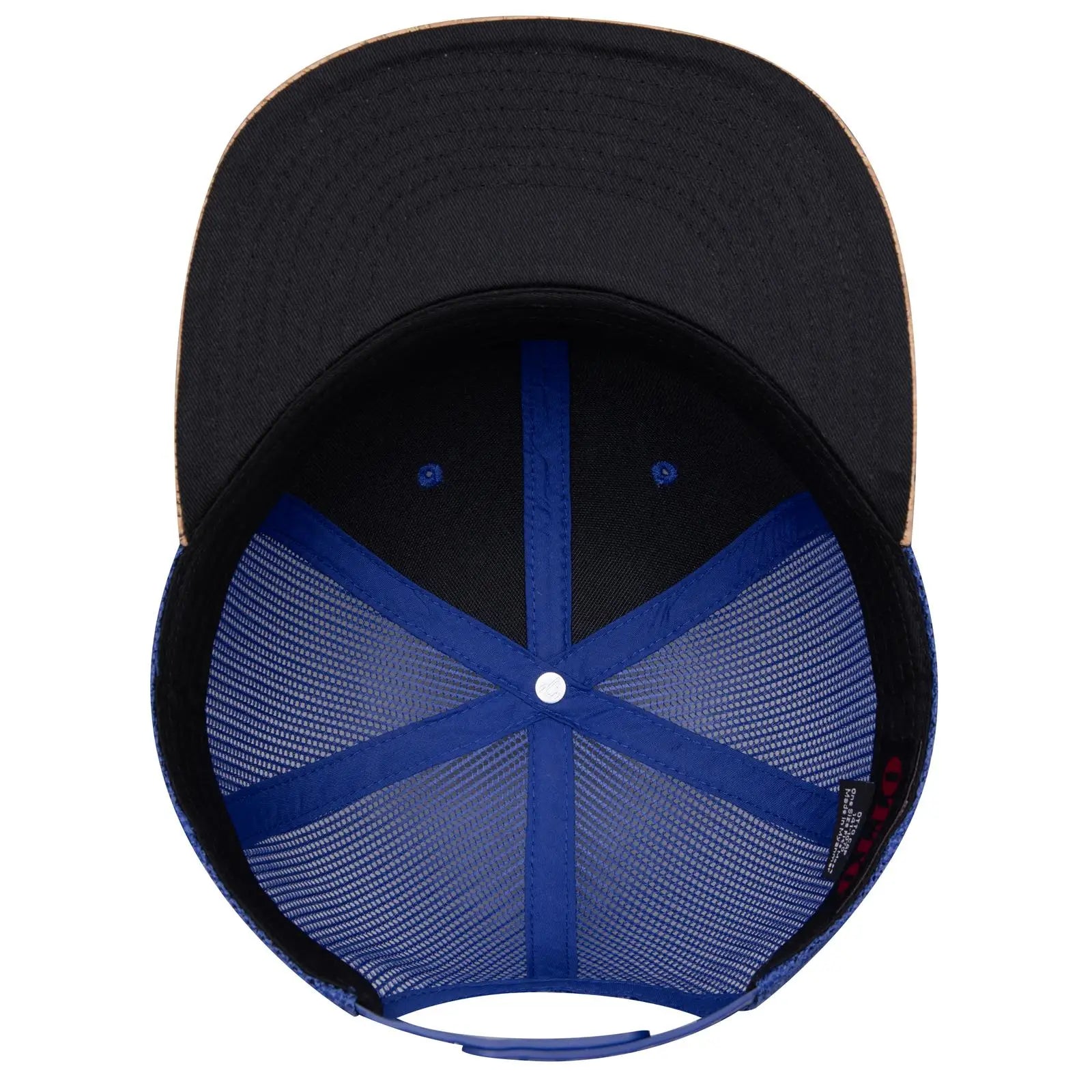 OTTO 141-1070 ’OTTO Snap’ 6 Panel Pro Style Mesh Back Trucker Snapback Cap - Cork/Ryl - Cork/Ryl / 6 1/2’’ - 7 5/8’’