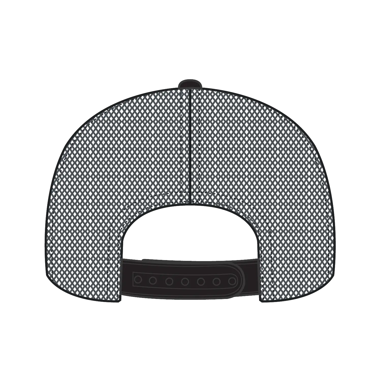OTTO 141-1070 ’OTTO Snap’ 6 Panel Pro Style Mesh Back Trucker Snapback Cap - Blk/Ch.Gry/Ch.Gry - Blk/Ch.Gry/Ch.Gry / 6