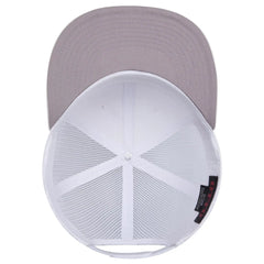 OTTO 141-1070 ’OTTO Snap’ 6 Panel Pro Style Mesh Back Trucker Snapback Cap - White - White / 6 1/2’’ - 7 5/8’’