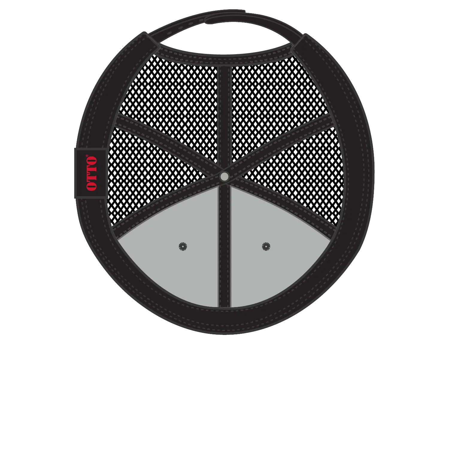 OTTO 141-1070 ’OTTO Snap’ 6 Panel Pro Style Mesh Back Trucker Snapback Cap - Cork/Blk - Cork/Blk / 6 1/2’’ - 7 5/8’’