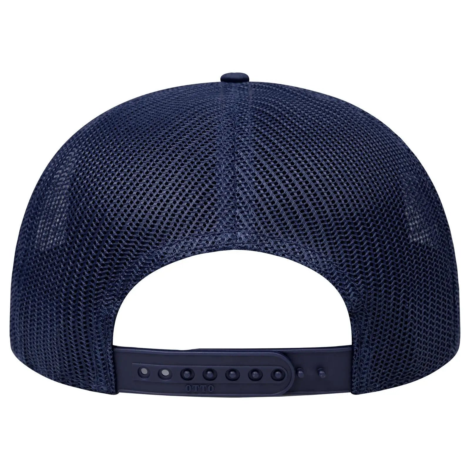 OTTO 141-1070 ’OTTO Snap’ 6 Panel Pro Style Mesh Back Trucker Snapback Cap - Navy - Navy / 6 1/2’’ - 7 5/8’’