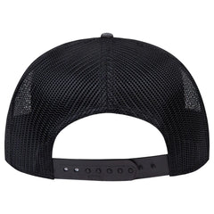 OTTO 141-1070 ’OTTO Snap’ 6 Panel Pro Style Mesh Back Trucker Snapback Cap - Black - Black / 6 1/2’’ - 7 5/8’’