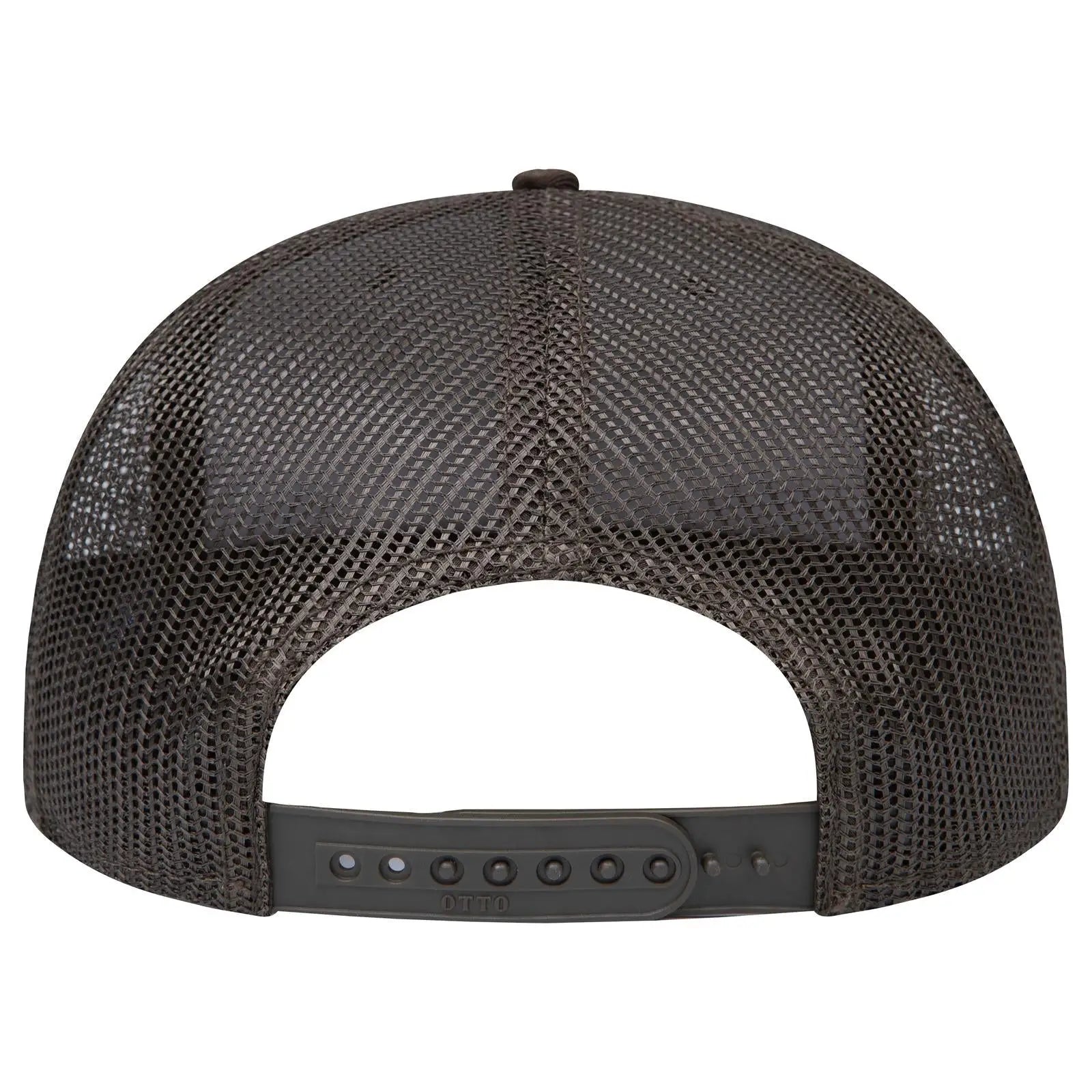OTTO 141-1070 ’OTTO Snap’ 6 Panel Pro Style Mesh Back Trucker Snapback Cap - Dk.Grn/Brn/Dk.Ol.Grn