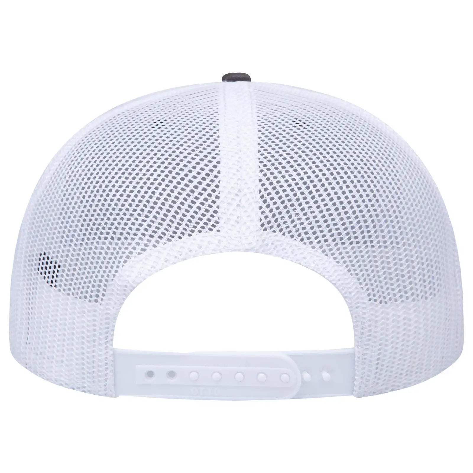 OTTO 141-1070 ’OTTO Snap’ 6 Panel Pro Style Mesh Back Trucker Snapback Cap - Ch.Gry/Ch.Gry/Wht - Ch.Gry/Ch.Gry/Wht / 6