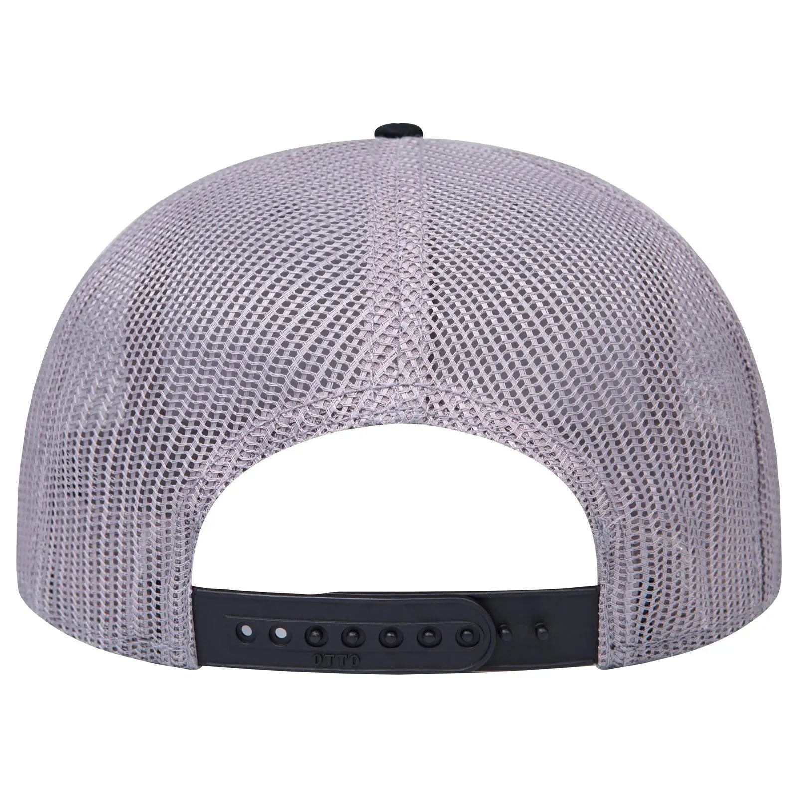 OTTO 141-1070 ’OTTO Snap’ 6 Panel Pro Style Mesh Back Trucker Snapback Cap - Blk/Gry/Gry - Blk/Gry/Gry / 6 1/2’’ - 7