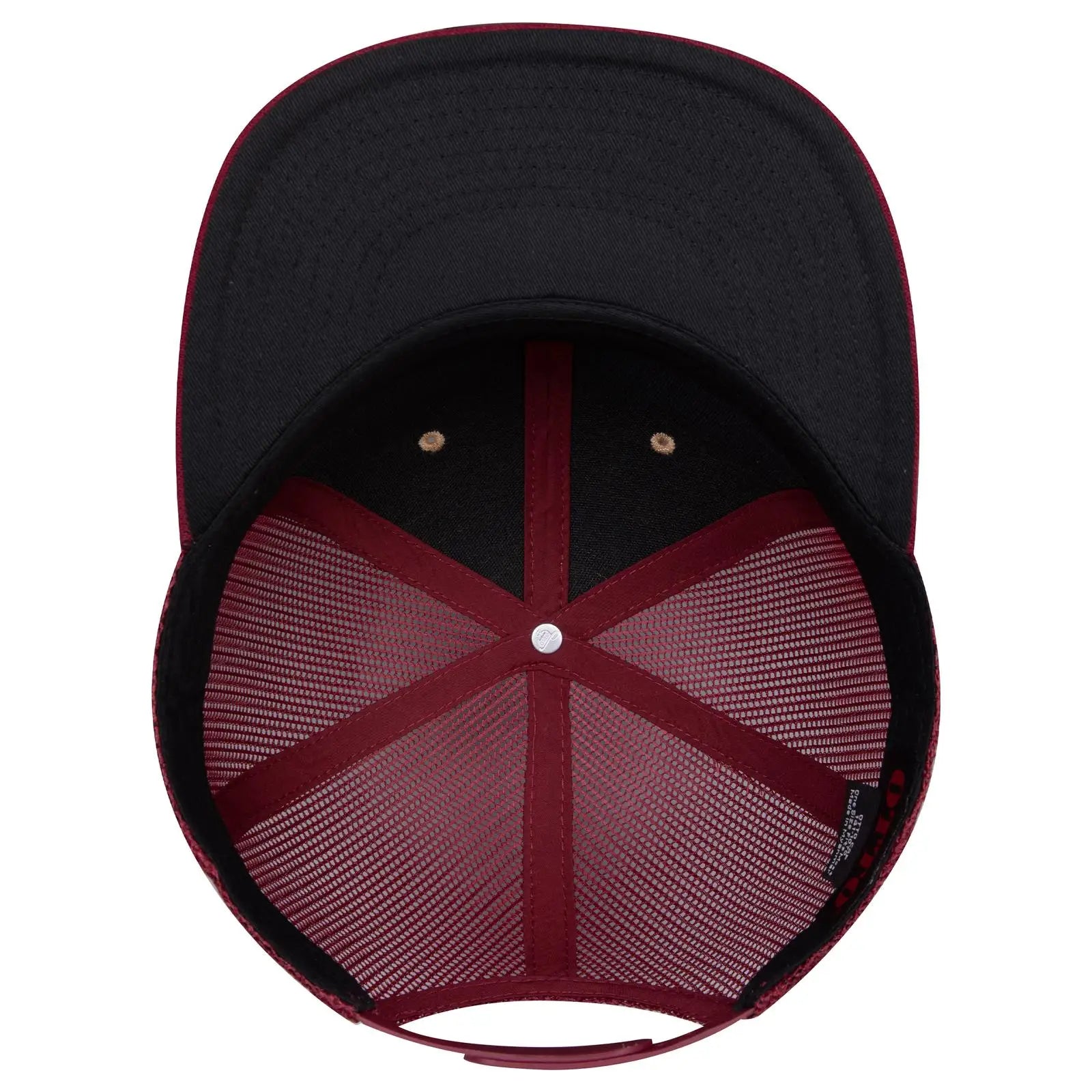 OTTO 141-1070 ’OTTO Snap’ 6 Panel Pro Style Mesh Back Trucker Snapback Cap - Bg Mrn/Crk/Bg Mrn - Bg Mrn/Crk/Bg Mrn / 6