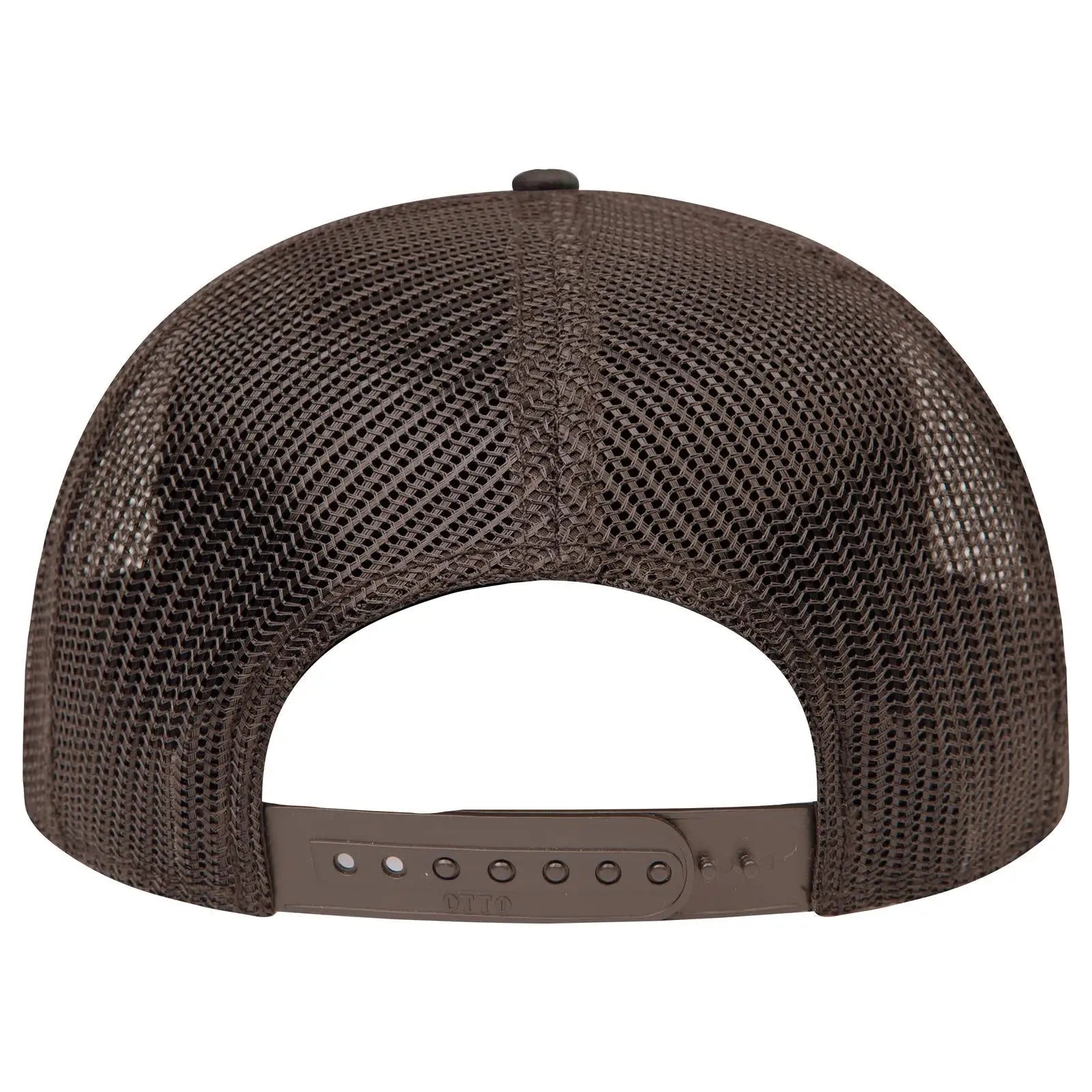 OTTO 141-1070 ’OTTO Snap’ 6 Panel Pro Style Mesh Back Trucker Snapback Cap - Dk.Grn/Brn/Dk.Brn - Dk.Grn/Brn/Dk.Brn / 6