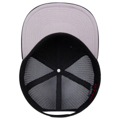 OTTO 141-1070 ’OTTO Snap’ 6 Panel Pro Style Mesh Back Trucker Snapback Cap - Black - Black / 6 1/2’’ - 7 5/8’’