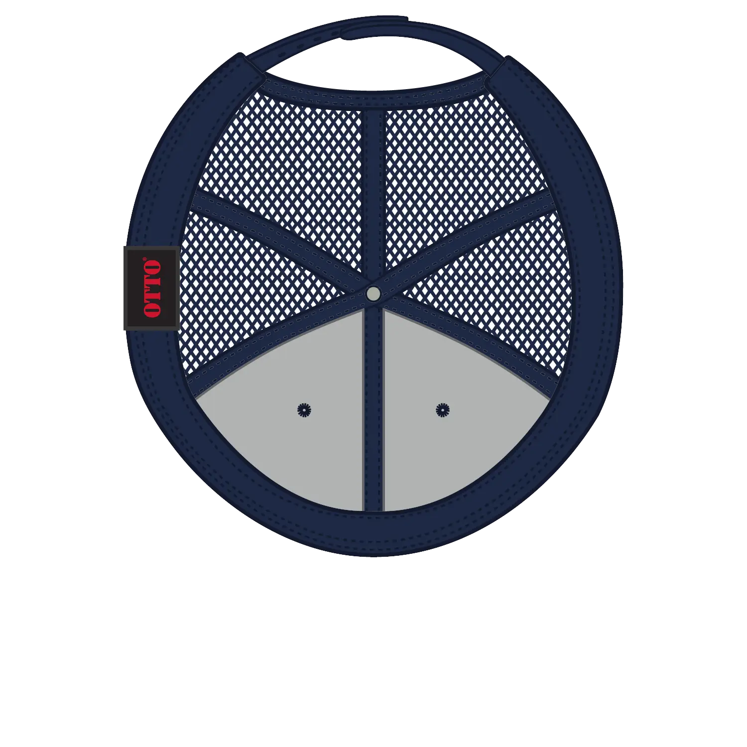 OTTO 141-1070 ’OTTO Snap’ 6 Panel Pro Style Mesh Back Trucker Snapback Cap - Cork/Nvy - Cork/Nvy / 6 1/2’’ - 7 5/8’’