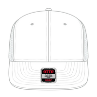 OTTO 141-1070 ’OTTO Snap’ 6 Panel Pro Style Mesh Back Trucker Snapback Cap - White - White / 6 1/2’’ - 7 5/8’’