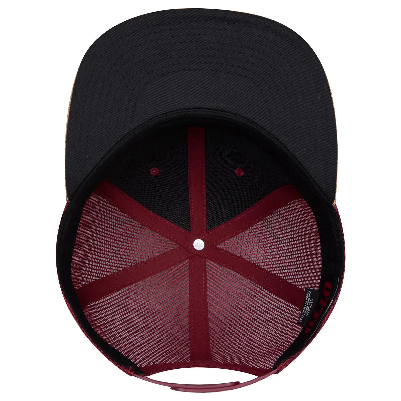 OTTO 141-1070 ’OTTO Snap’ 6 Panel Pro Style Mesh Back Trucker Snapback Cap - Cork/Bg Mrn - Cork/Bg Mrn / 6 1/2’’ - 7