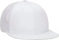 OTTO 141-1070 Superior Cotton Twill Round Flat Visor 6 Panel Pro Style Mesh Back Trucker Snapback Hat - White - White