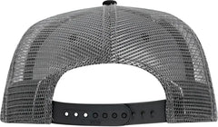 OTTO 141-1070 Superior Cotton Twill Round Flat Visor 6 Panel Pro Style Mesh Back Trucker Snapback Hat - Black Black