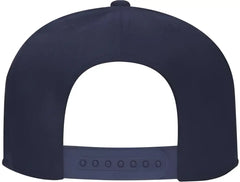 OTTO 145-1044 Superior Cotton Twill Round Flat Visor Youth 6 Panel Snapback Hat - Navy - Navy / Youth