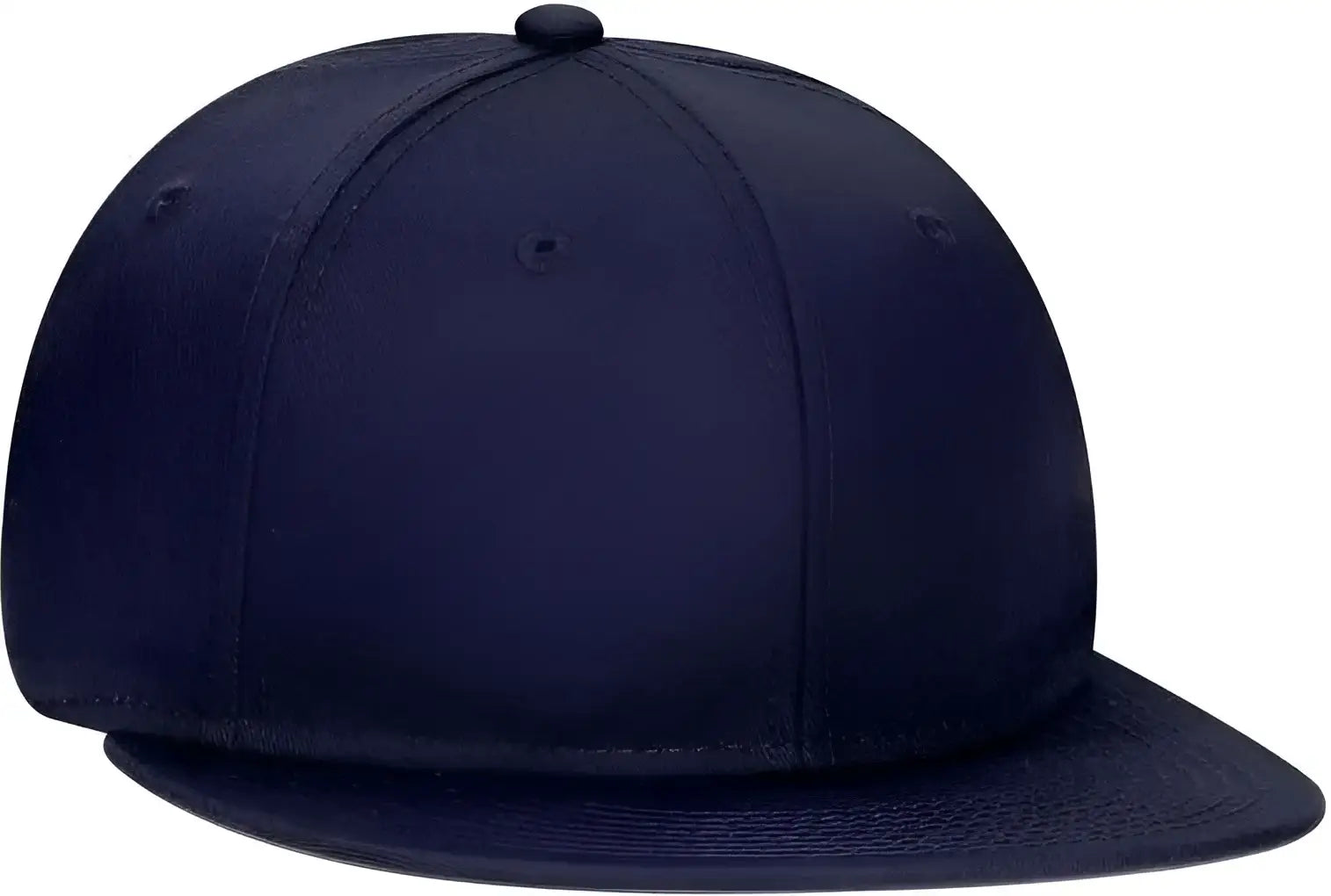 OTTO 145-1044 Superior Cotton Twill Round Flat Visor Youth 6 Panel Snapback Hat - Navy - Navy / Youth