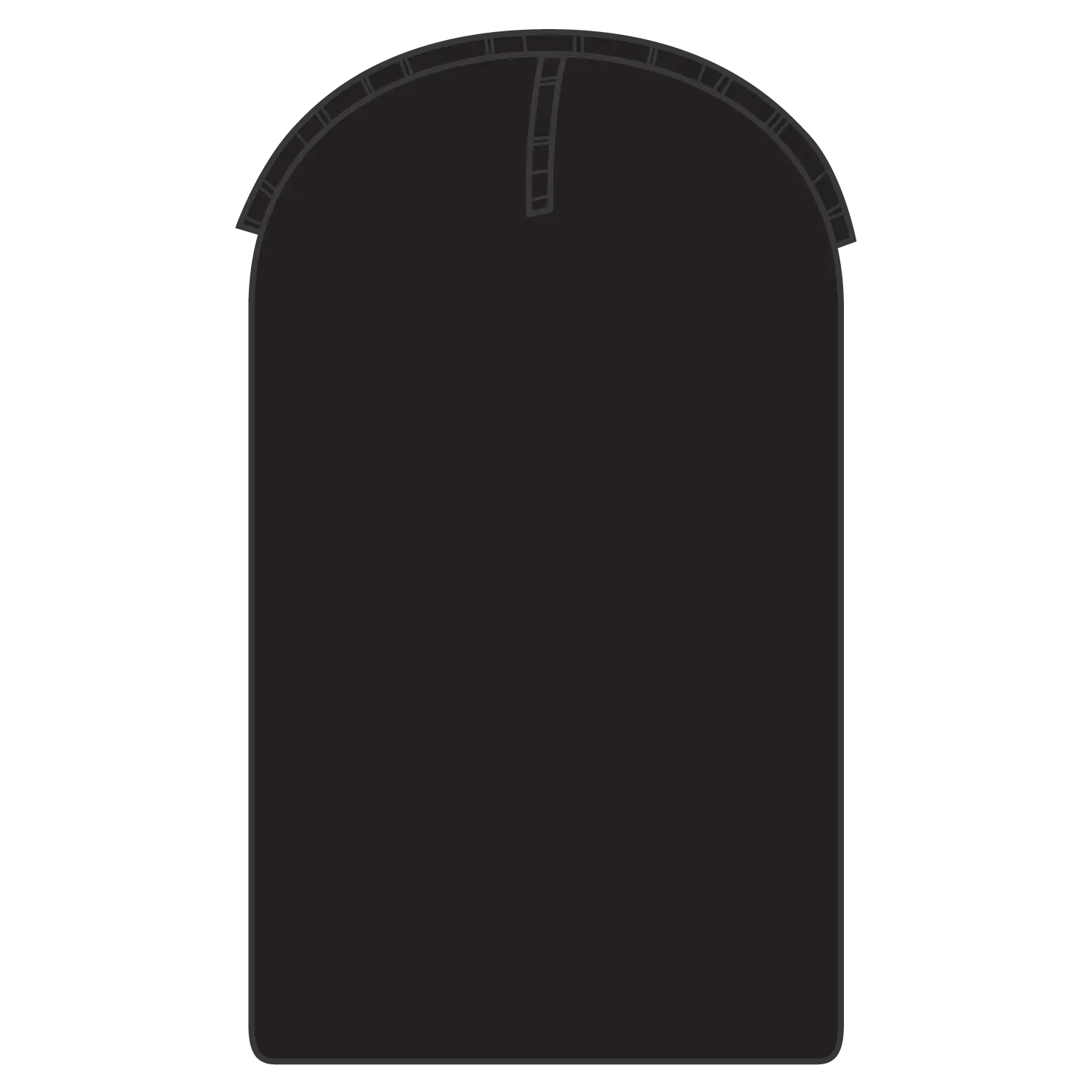 OTTO 146-1069 11 3/4’’ Comfort Slouch Beanie - Black - Black / 7 3/8’’ - 7 5/8’’