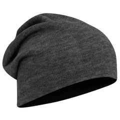 OTTO 146-1069 11 3/4’’ Comfort Slouch Beanie - Heath. Black - Heath. Black / 7 3/8’’ - 7 5/8’’