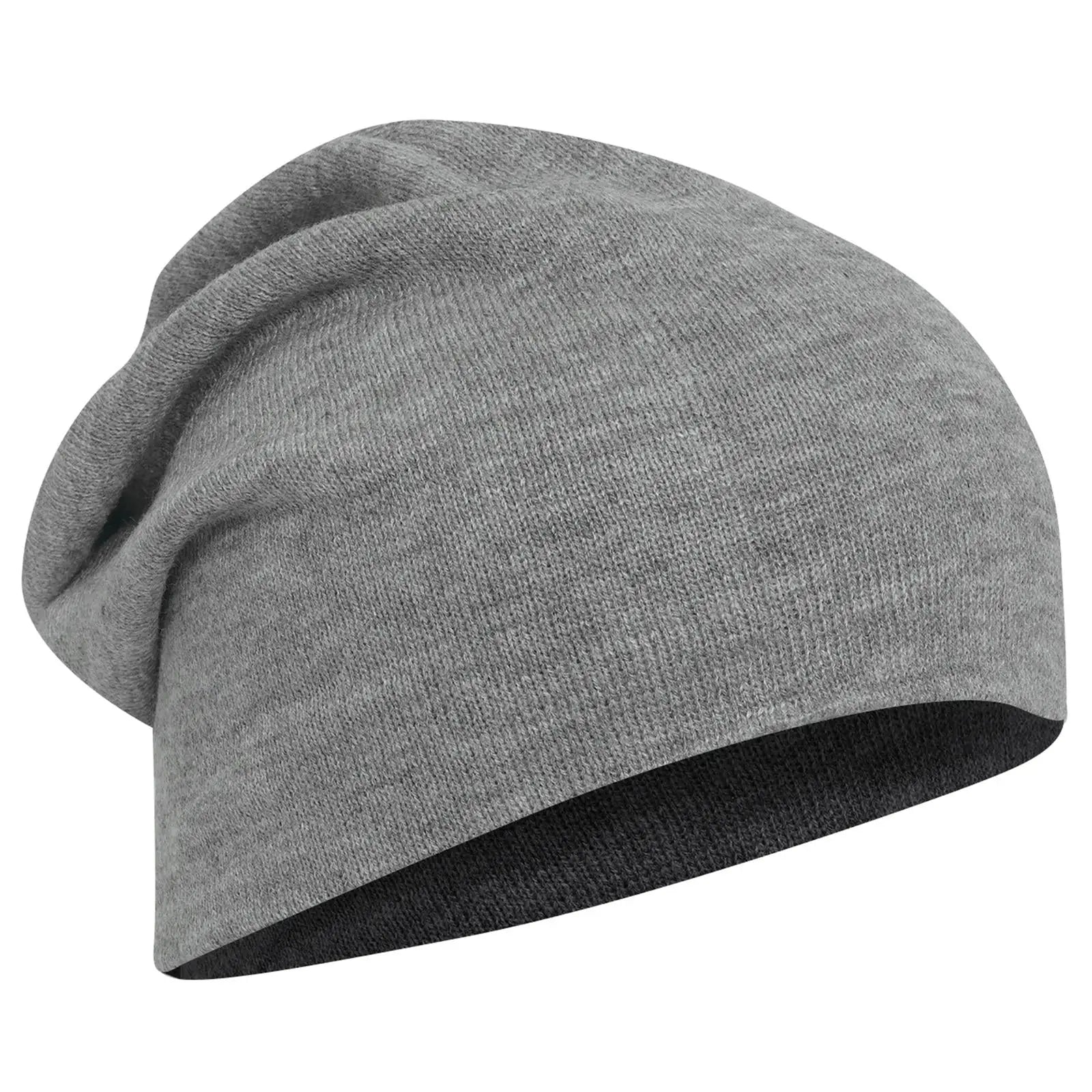 OTTO 146-1069 11 3/4’’ Comfort Slouch Beanie - Heath. Gray - Heath. Gray / 7 3/8’’ - 7 5/8’’