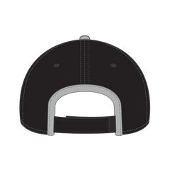 OTTO 147-1071 6 Panel Low Profile Baseball Cap - Blk/Gry - Blk/Gry / 6 1/2’’ - 7 5/8’’